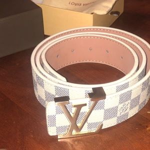 White LV Belt